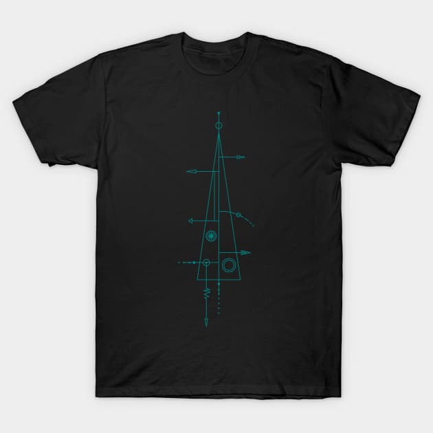 trigonal on black T-Shirt by Ia-Po